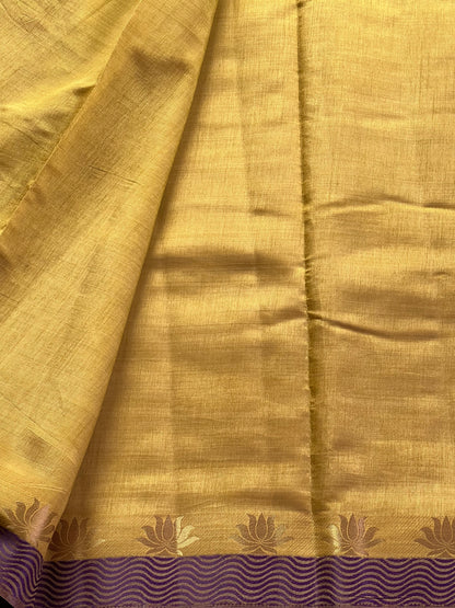 Olive Gold Semi Silk Cotton Saree
