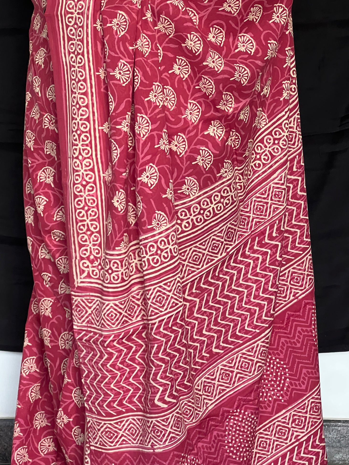 Pink Jaipur cotton Saree