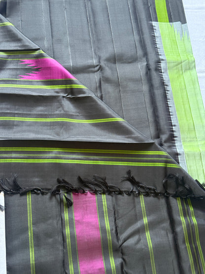 Apple green Kanchivaram silk saree