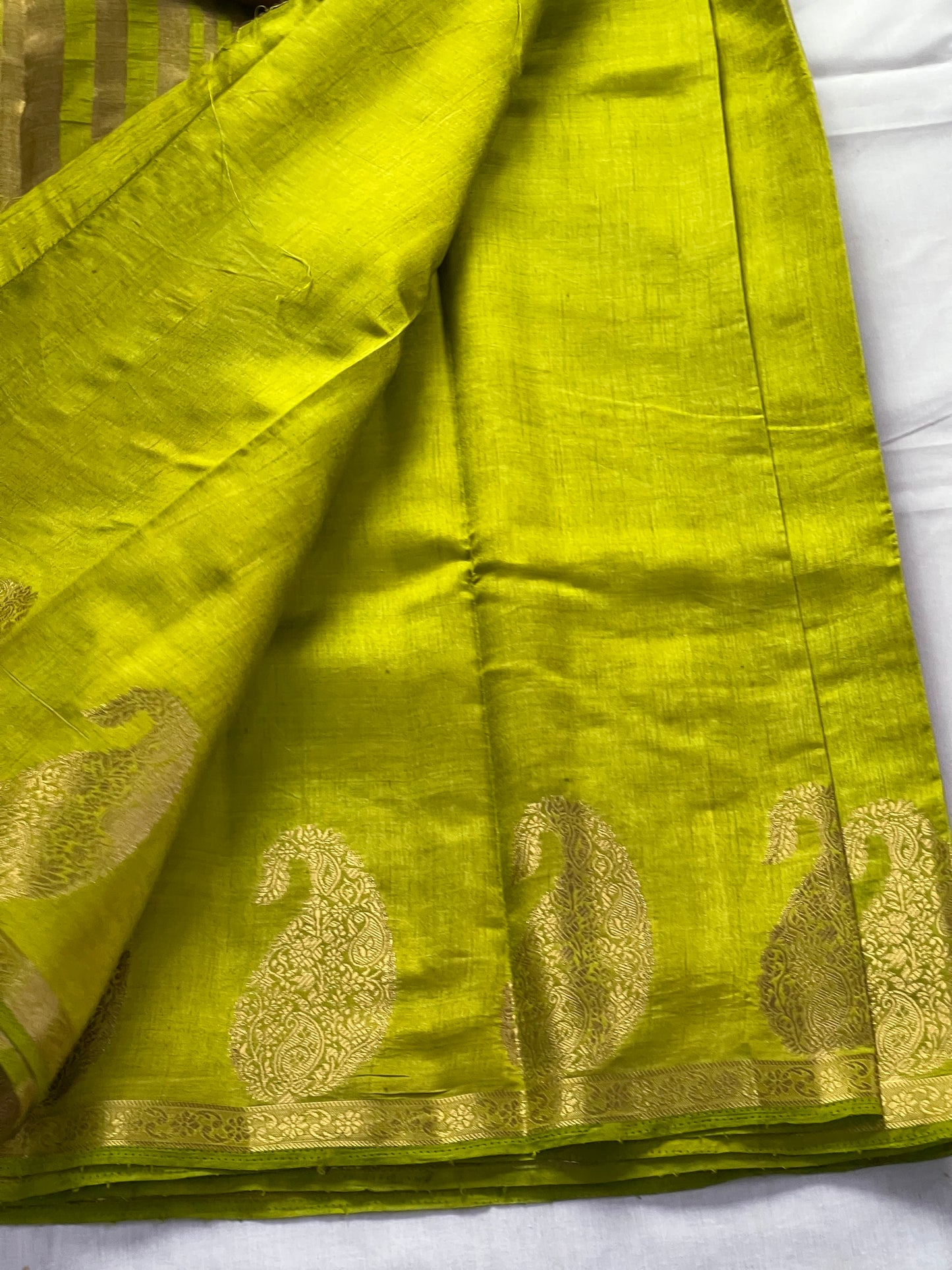 Light green semi silk cotton saree