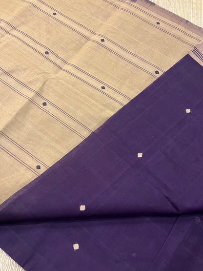 Purple Kanchi cotton saree