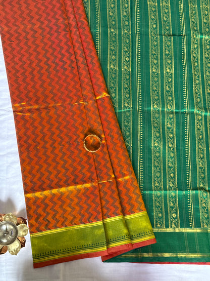 Block Printed Silk Cotton saree