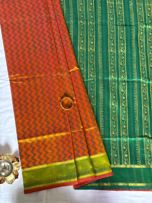 Block Printed Silk Cotton saree