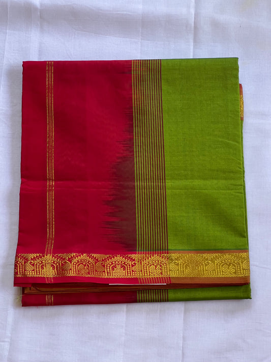 Parrot Rani Radiance semi silk cotton saree