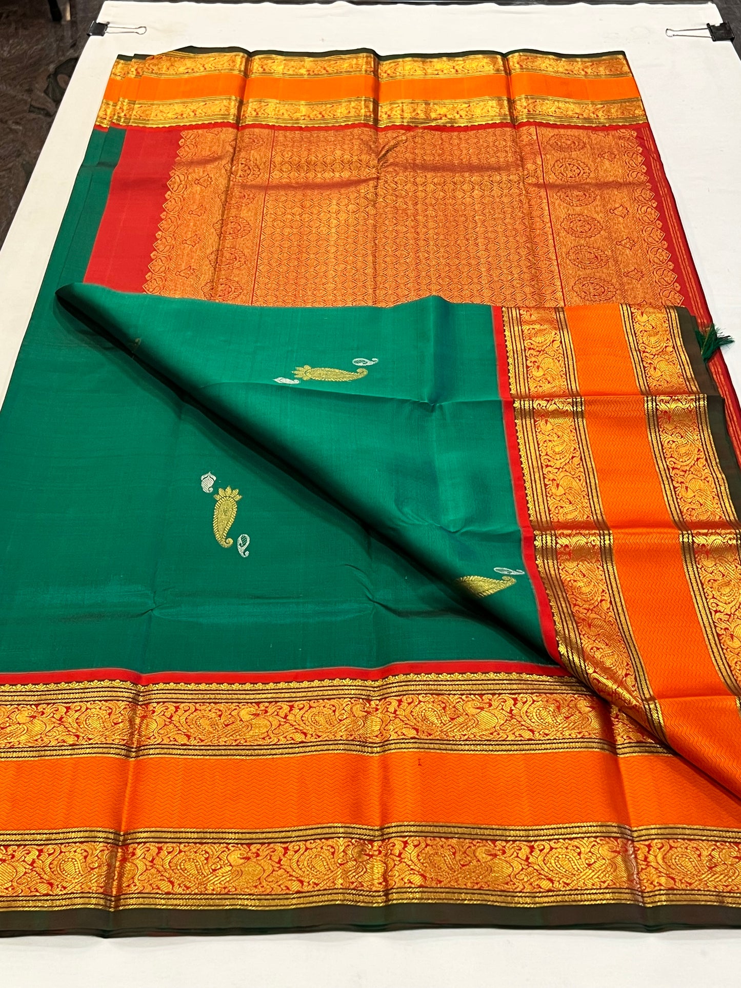 Meenakshi green pure kanchivaram silk saree