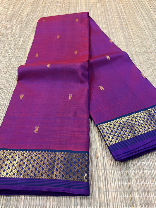 Beetroot & Vadamalli Kanchivaram silk saree