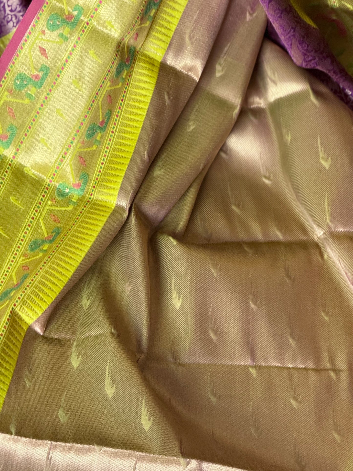 Semi banaras silk saree - purple