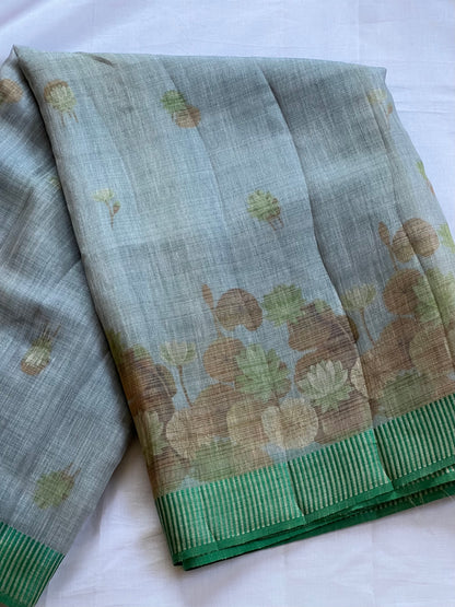 Semi Tussar silk saree