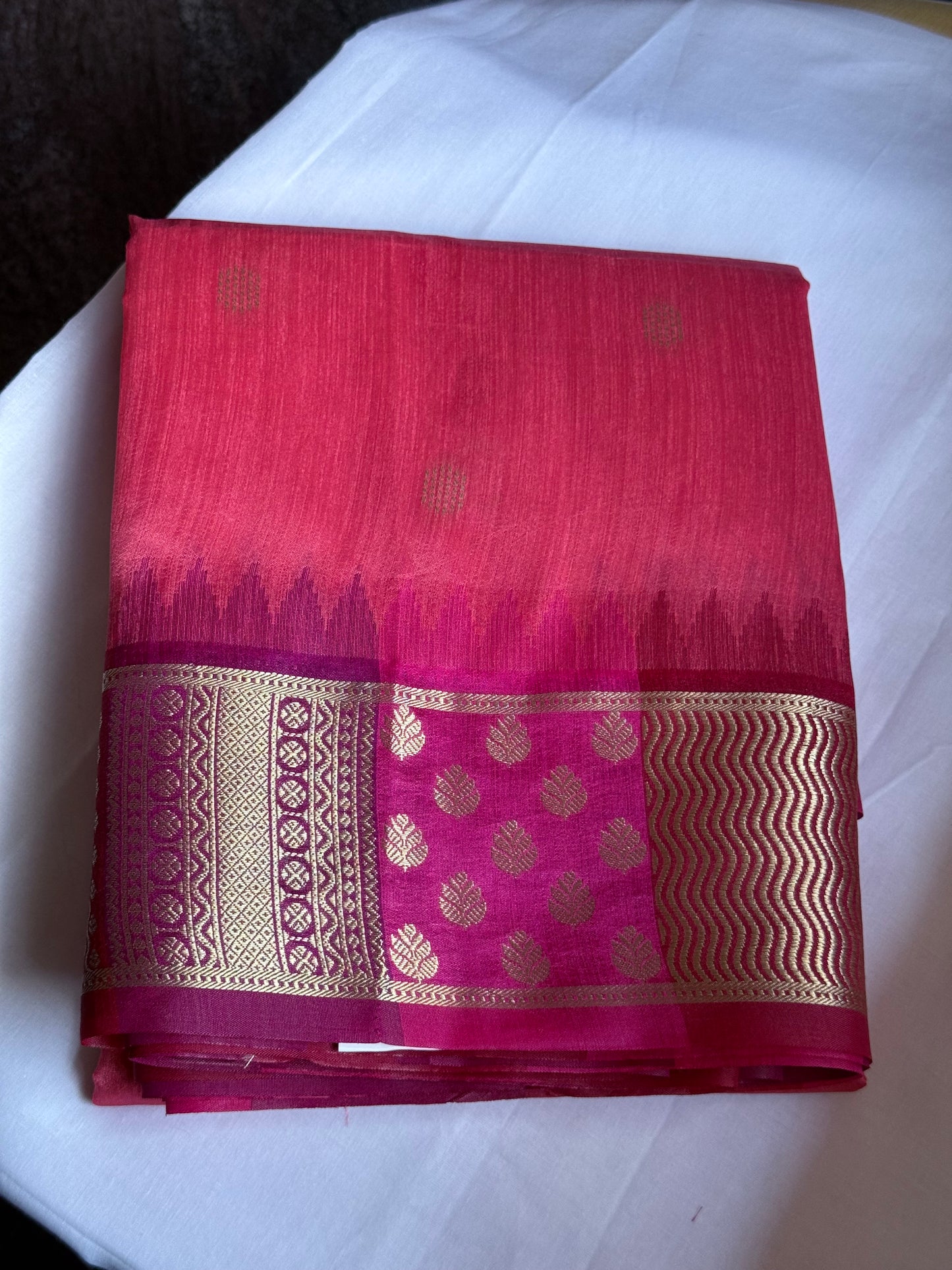 Semi raw silk saree
