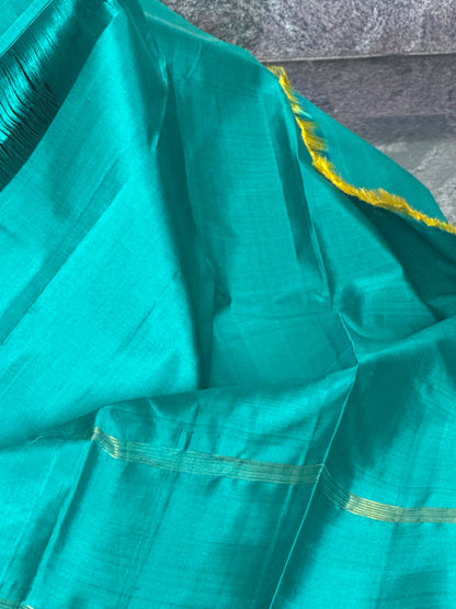 Yellow Pure Silk Saree