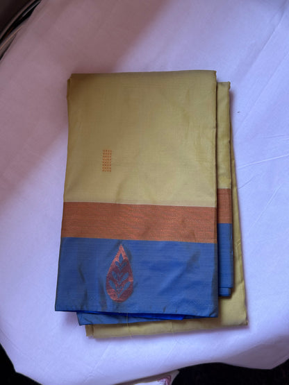 Contrast semi silk saree