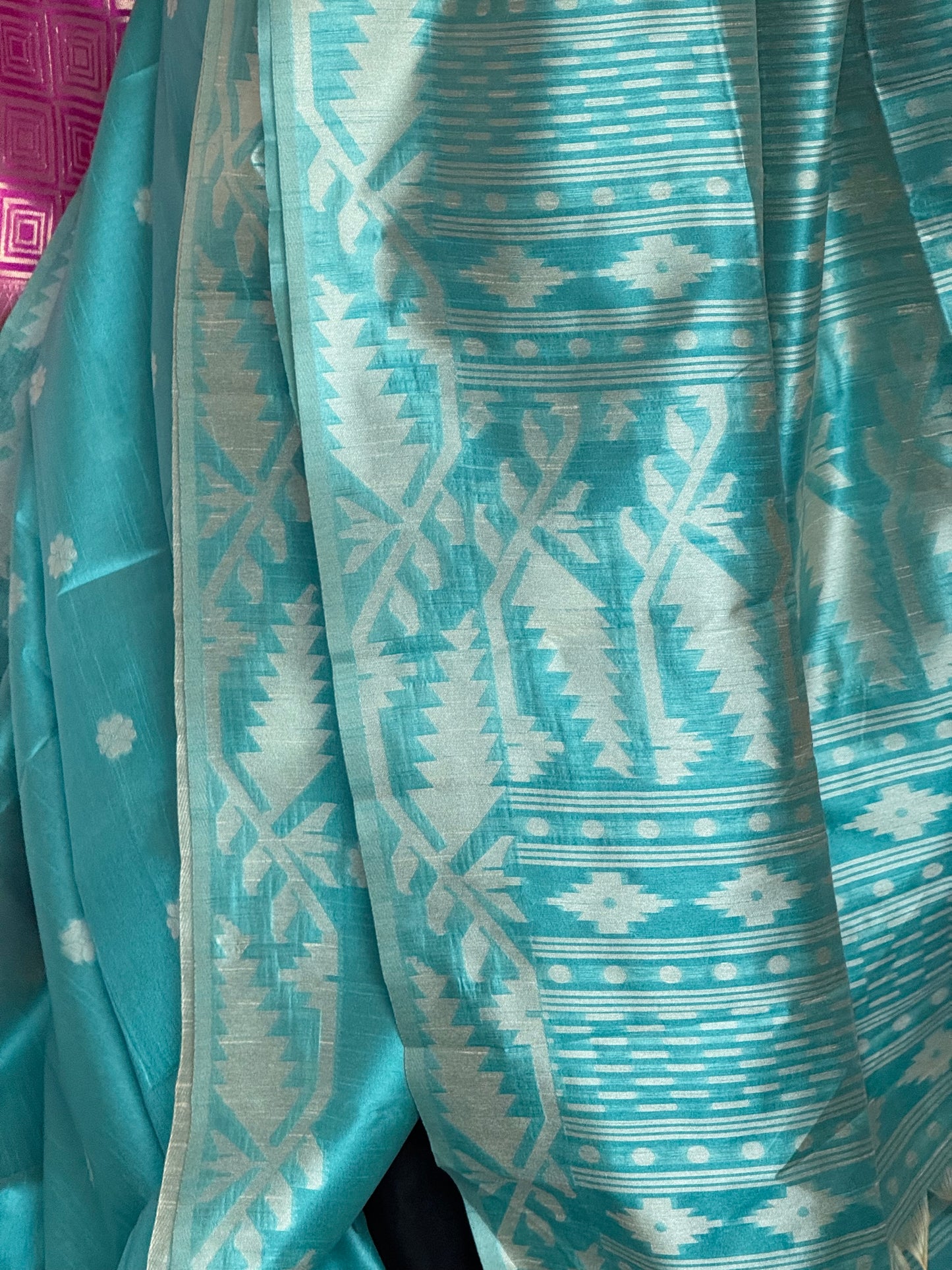 Green semi tussar saree