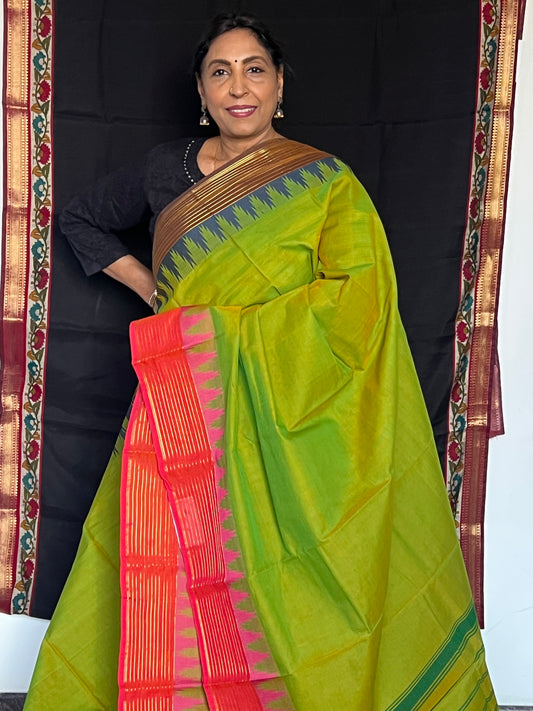 Green Chettinad Cotton Saree