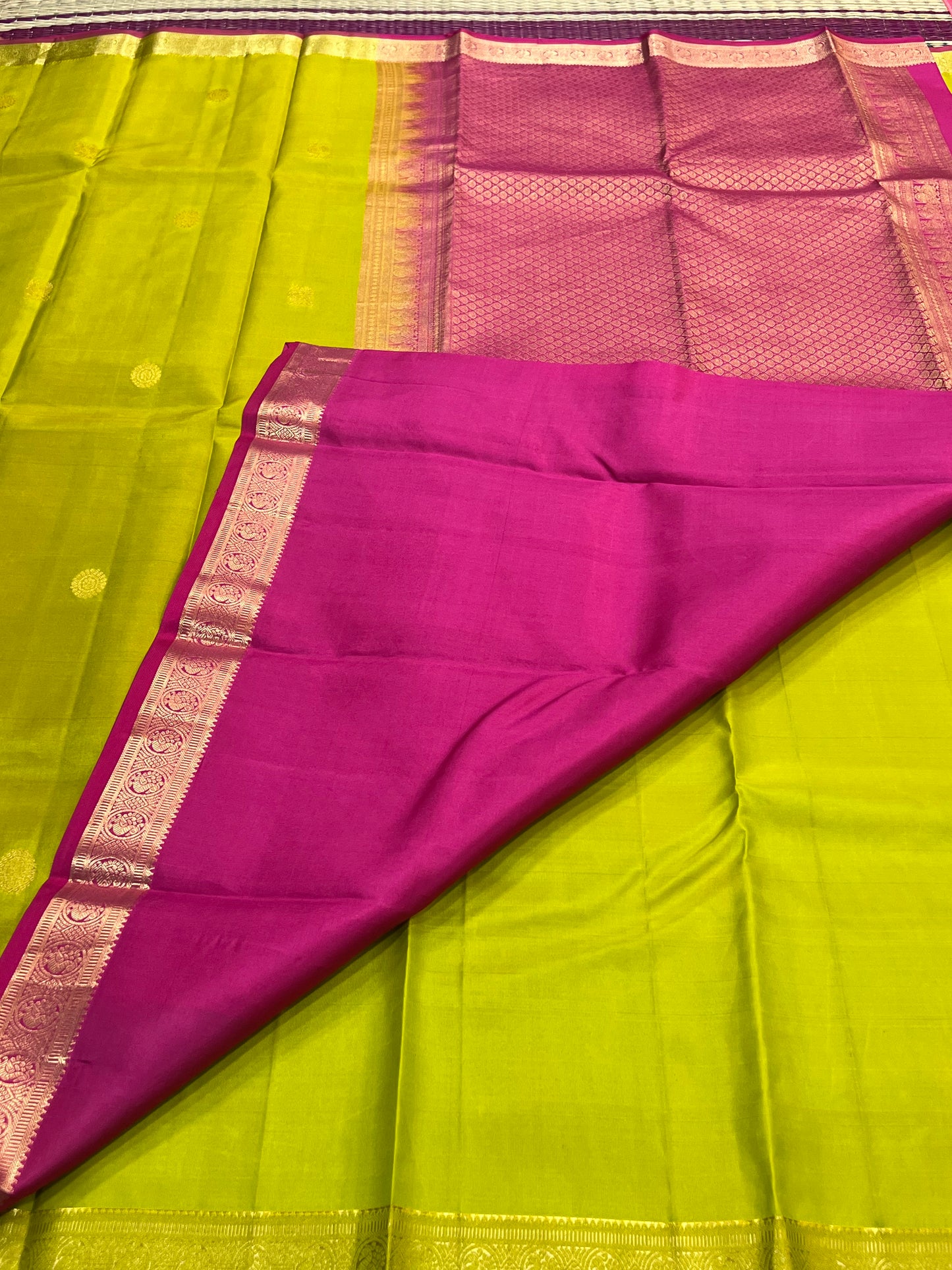Alli green Kanchivaram silk saree