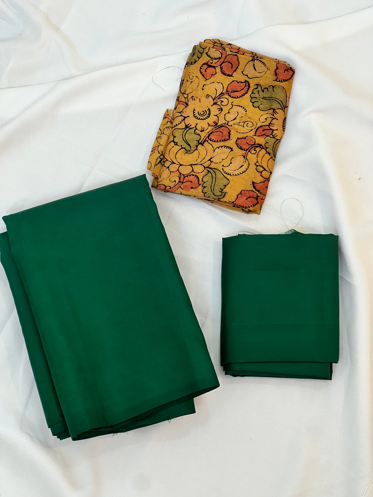 Bottle green pure silk - Raga collection