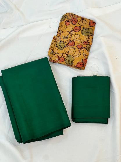 Bottle green pure silk - Raga collection