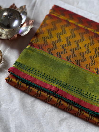 Block Printed Silk Cotton saree