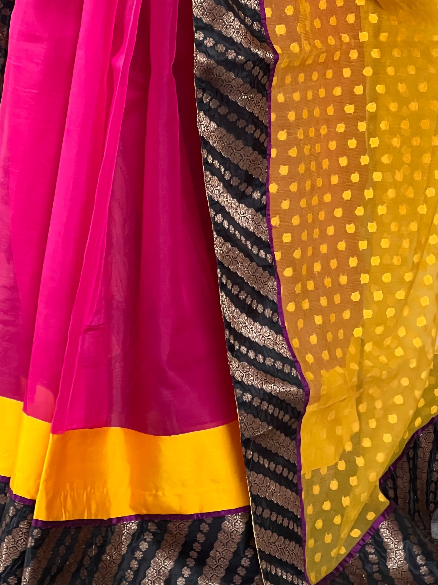 partly pallu net organza saree
