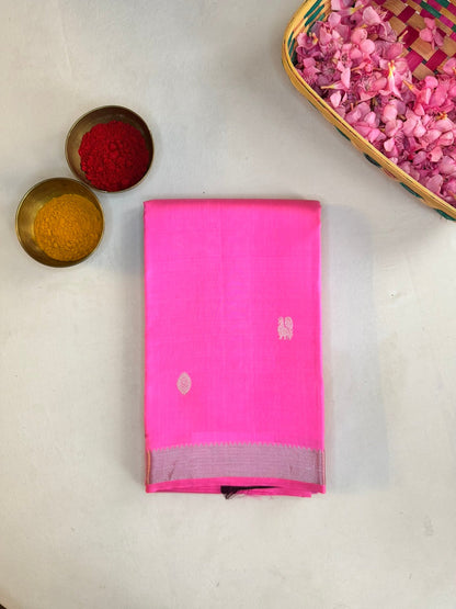 Bavanji border Baby pink