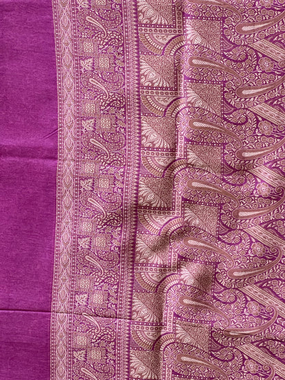 Magenta Himroo silk saree