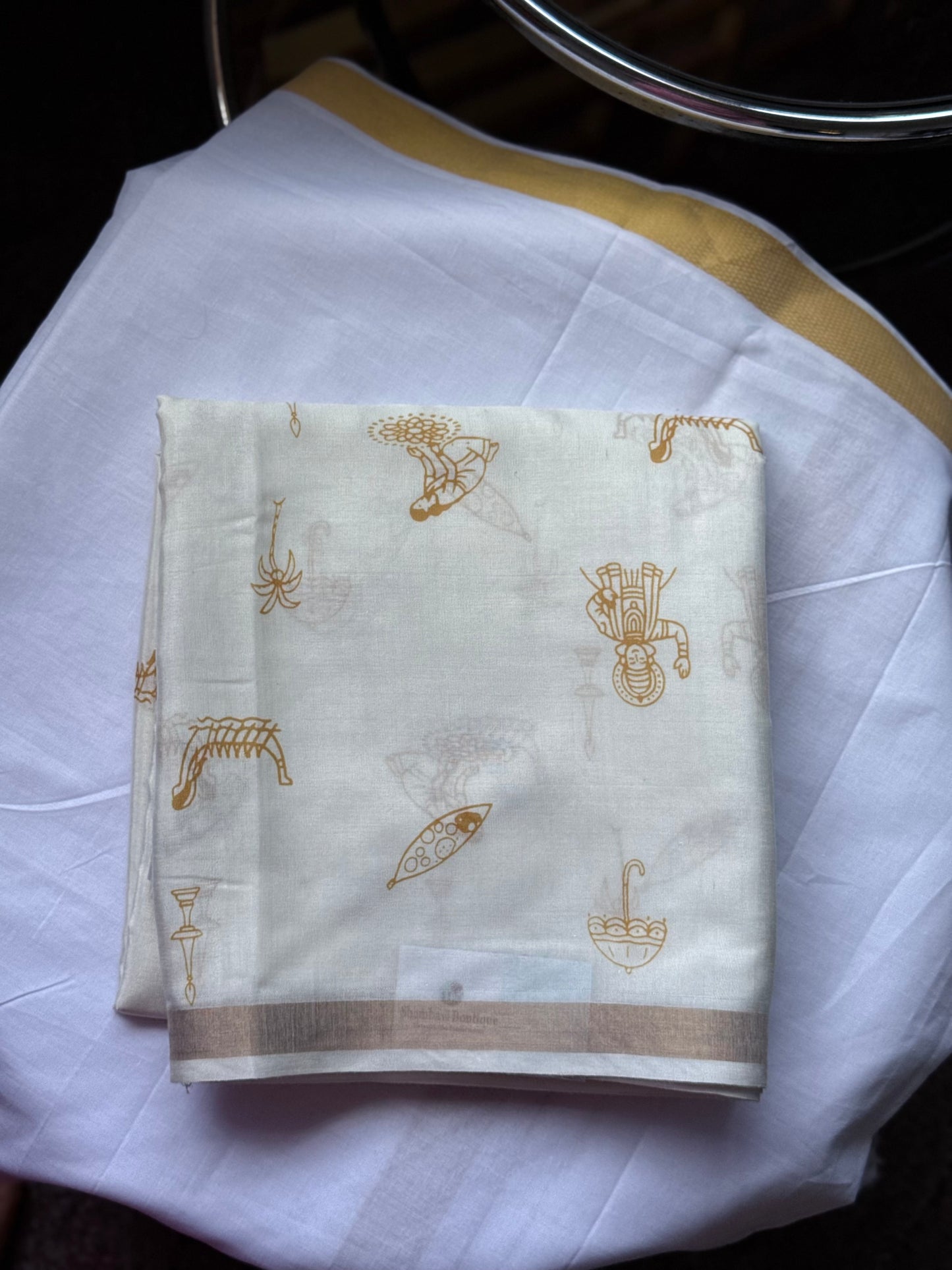 Printed Semi Tussar Saree – Onam Special (Kerala Prints)