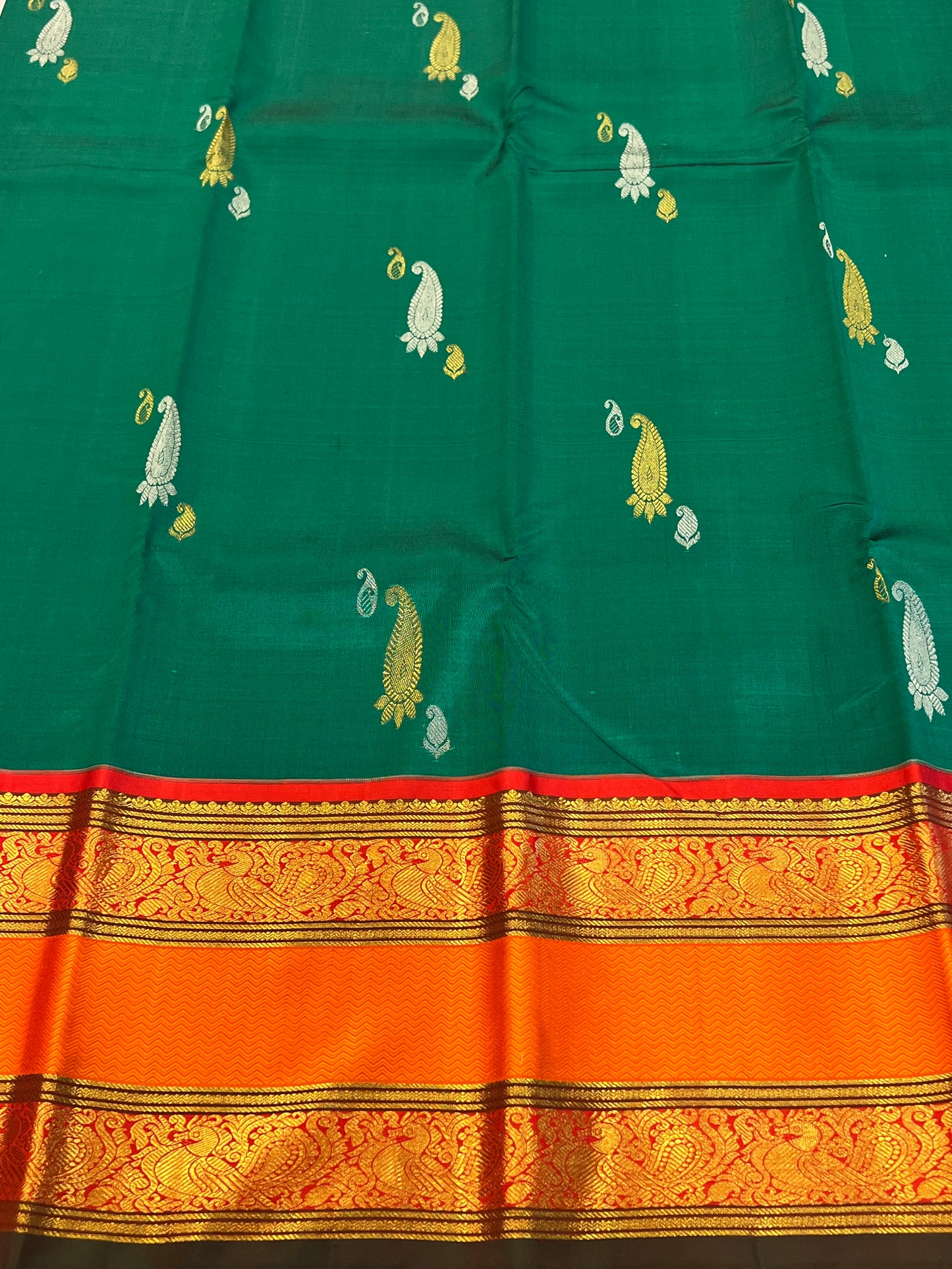 Meenakshi green pure kanchivaram silk saree