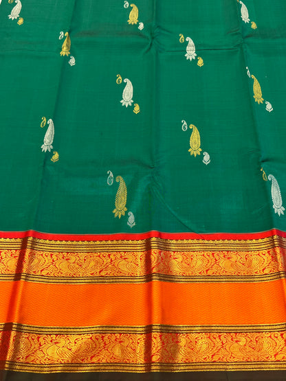 Meenakshi green pure kanchivaram silk saree