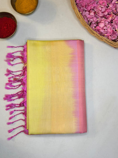 Plain Lemon yellow Peach