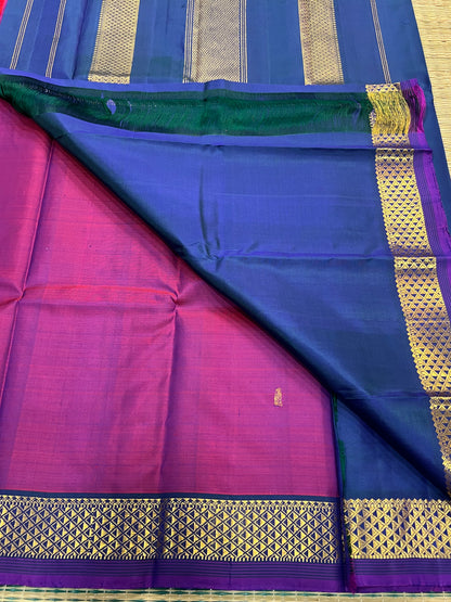 Beetroot & Vadamalli Kanchivaram silk saree