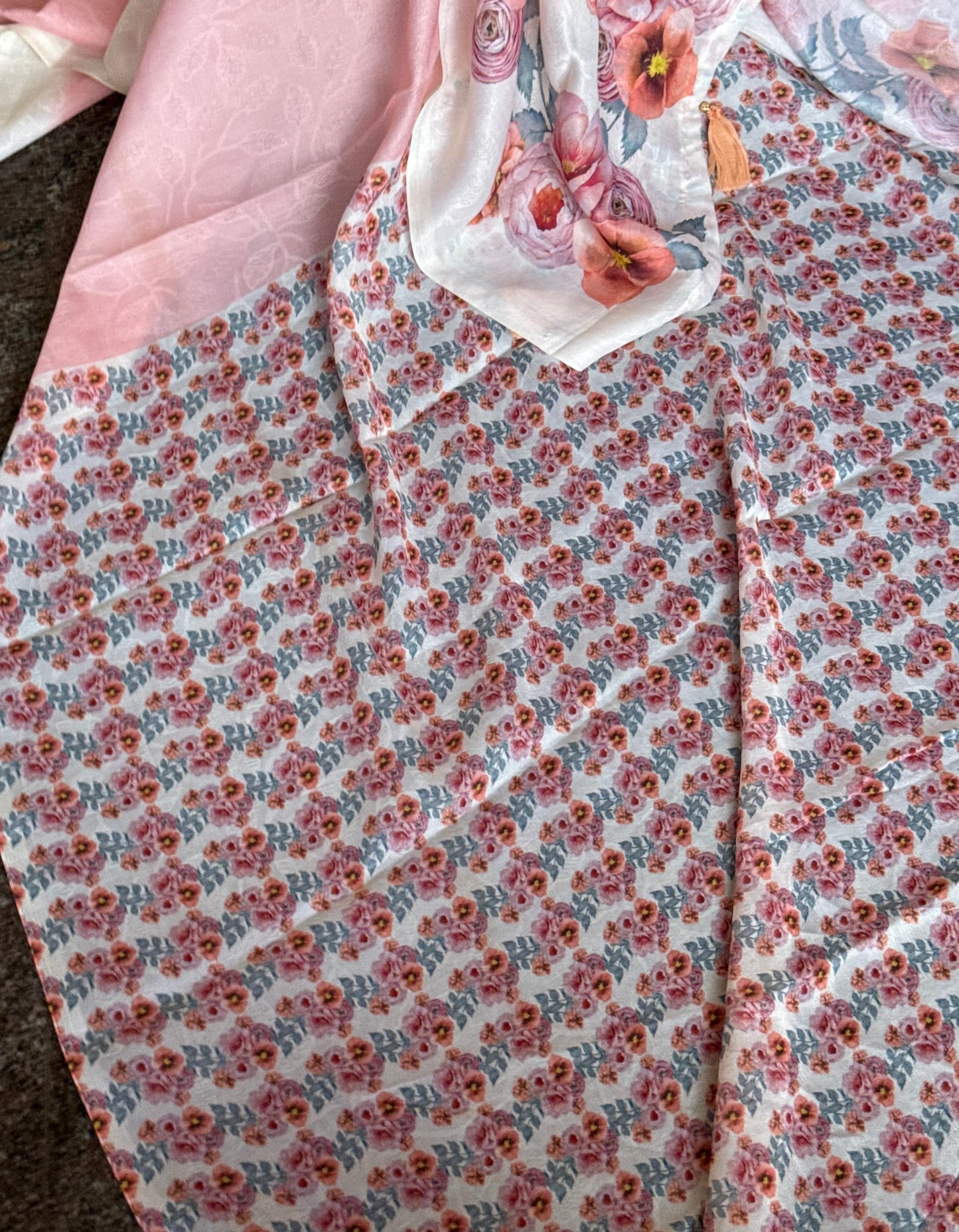 Rose semi soft silk