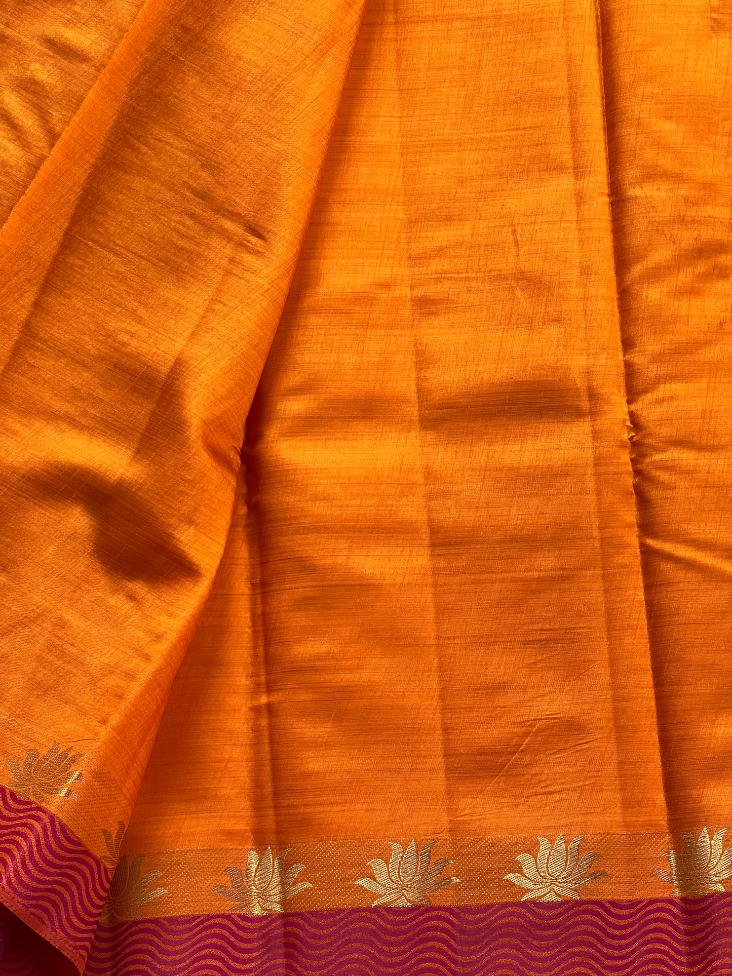 Warm Orange semi silk cotton saree