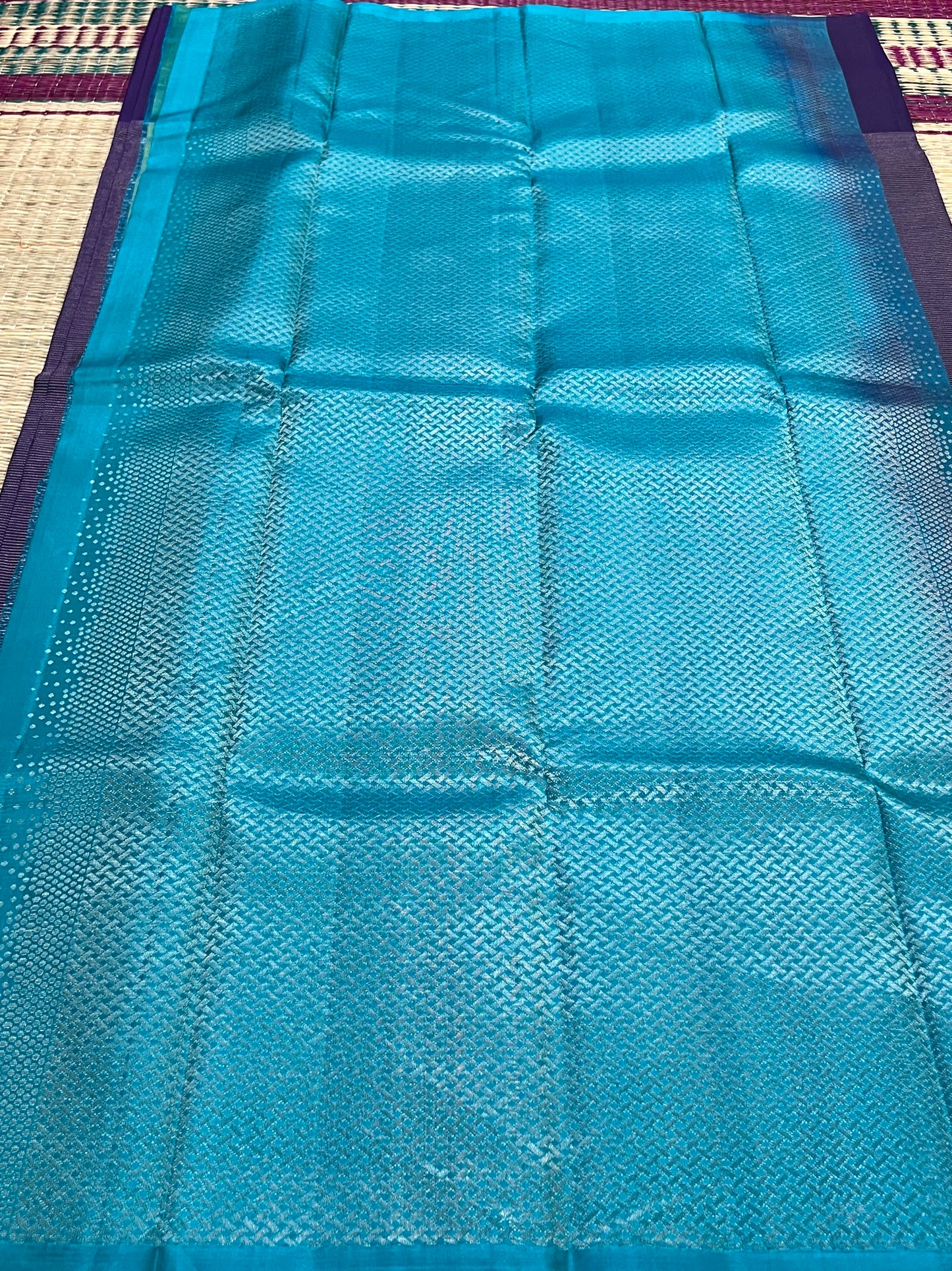 Purple Kanchivaram silk saree