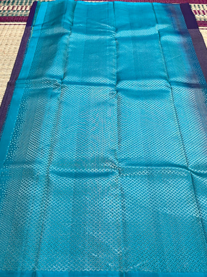 Purple Kanchivaram silk saree