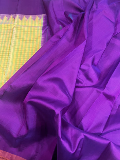Purple Gadwal silk saree
