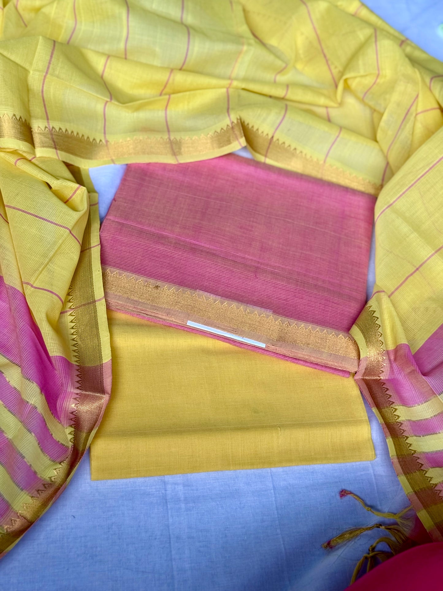 Mangalagiri Cotton 3 pc Salwar Suit Material