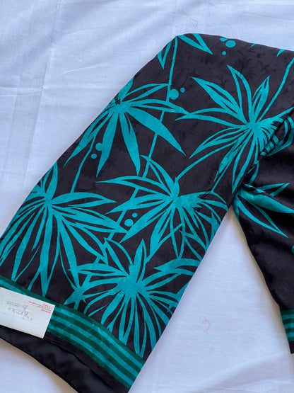 Black crepe silk saree
