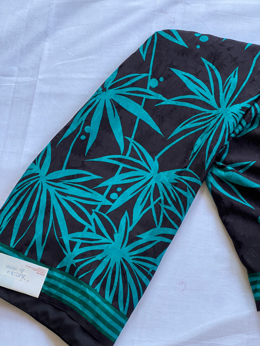 Black crepe silk saree