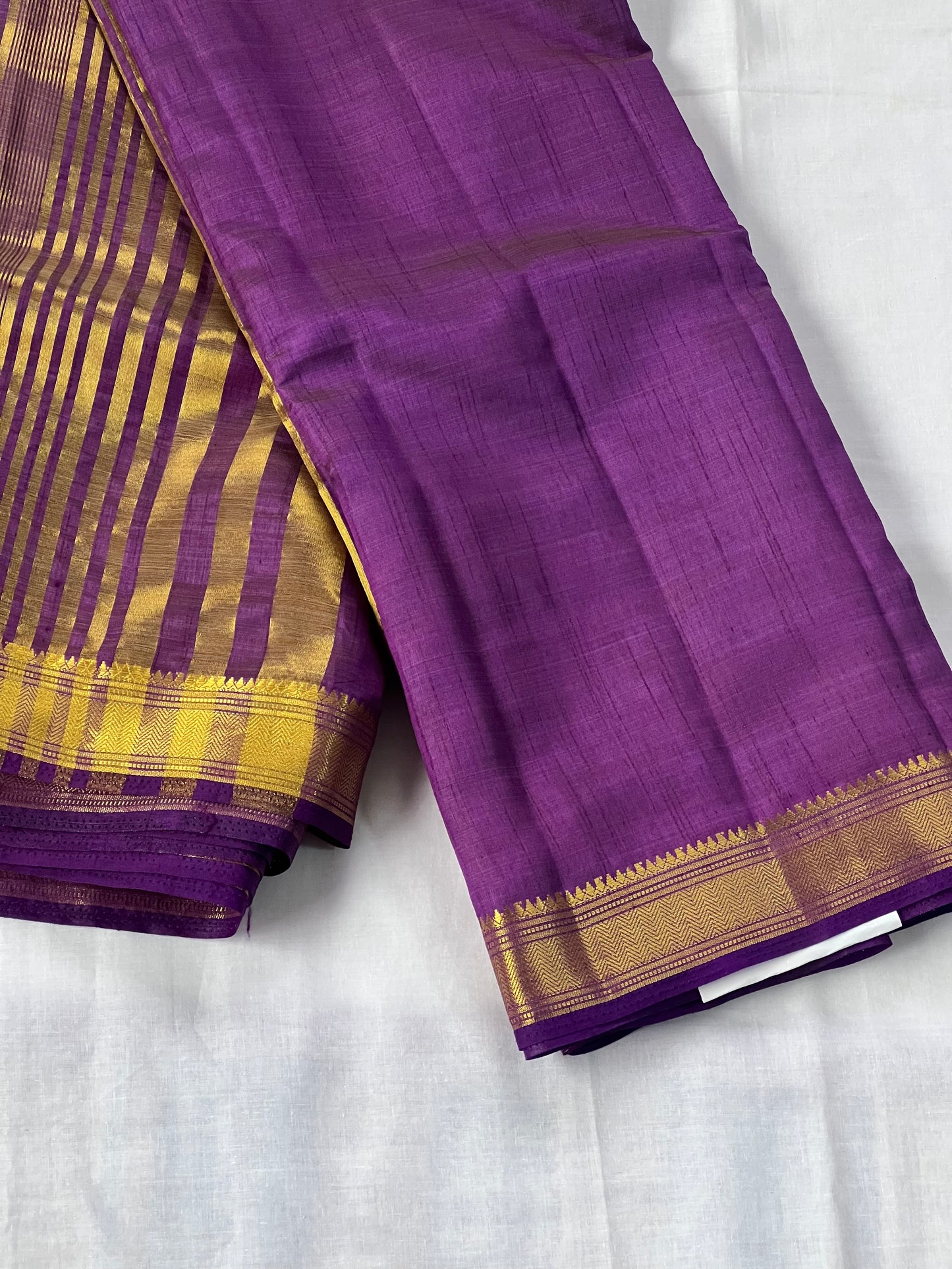 Violet semi silk cotton saree