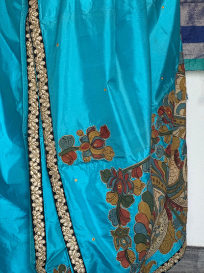 Kalamkari Patchwork in Silk Saree