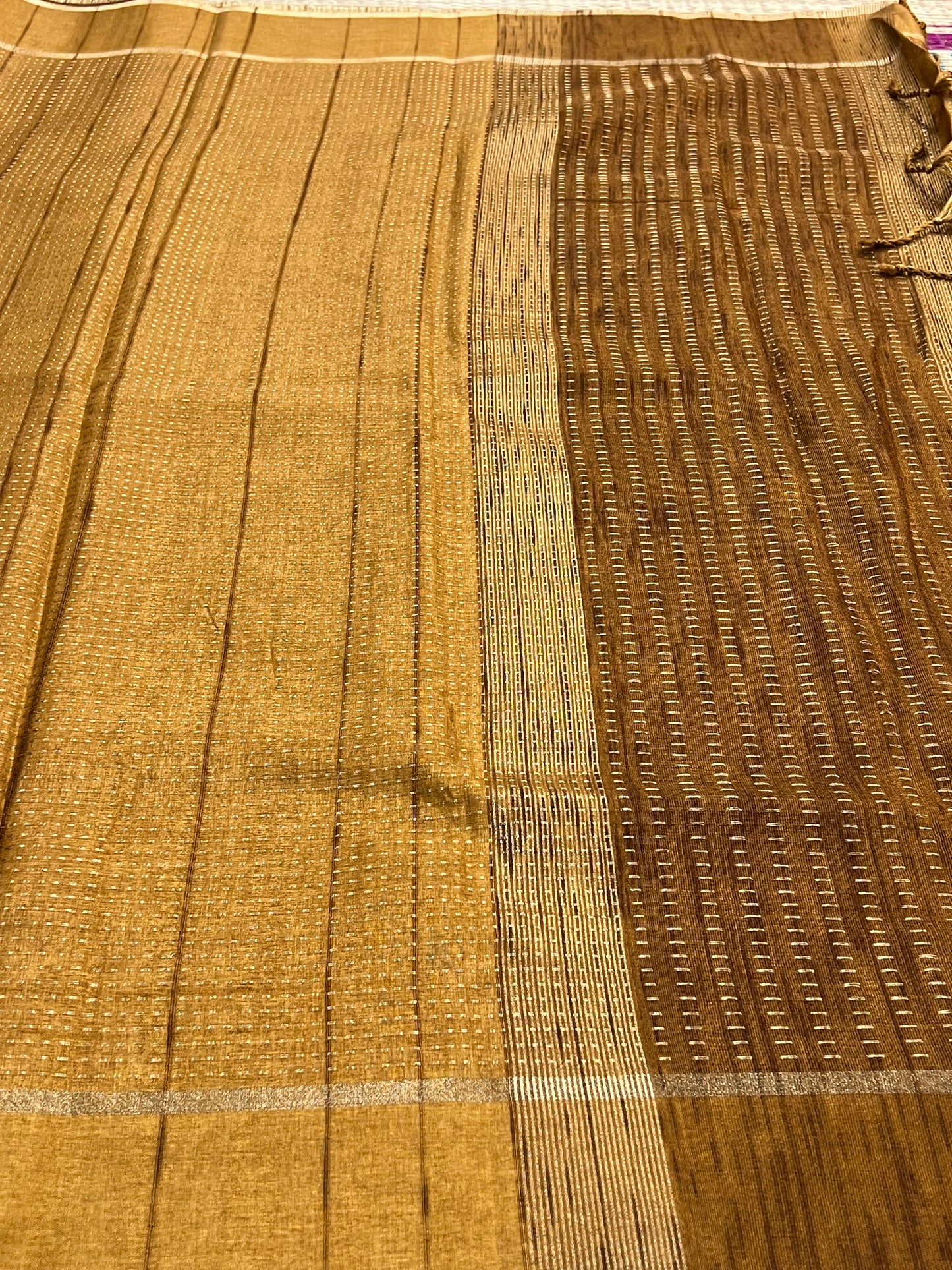 Mustard semi soft silk saree