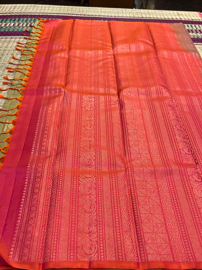 Cardamom green Kanchivaram silk saree