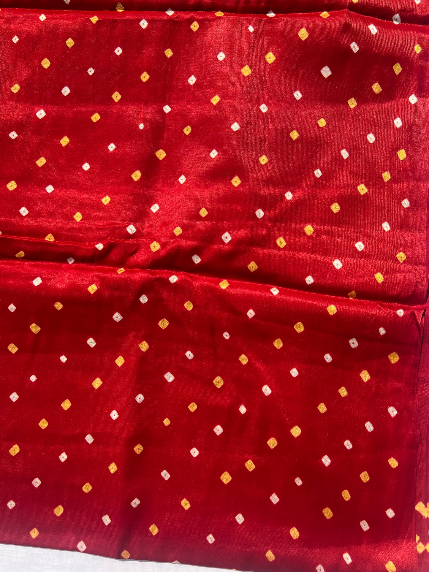 Red Bandini ghaji silk saree