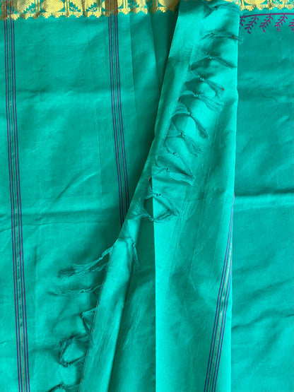 Violet kolam semi silk cotton saree