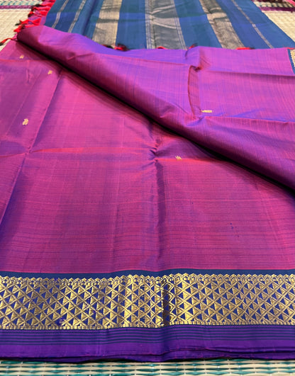Beetroot & Vadamalli Kanchivaram silk saree