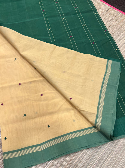 Sandal green Kanchi cotton
