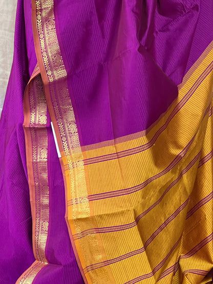 Magenta semi silk cotton