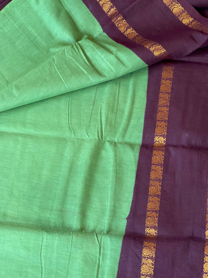Green Sungudi cotton saree