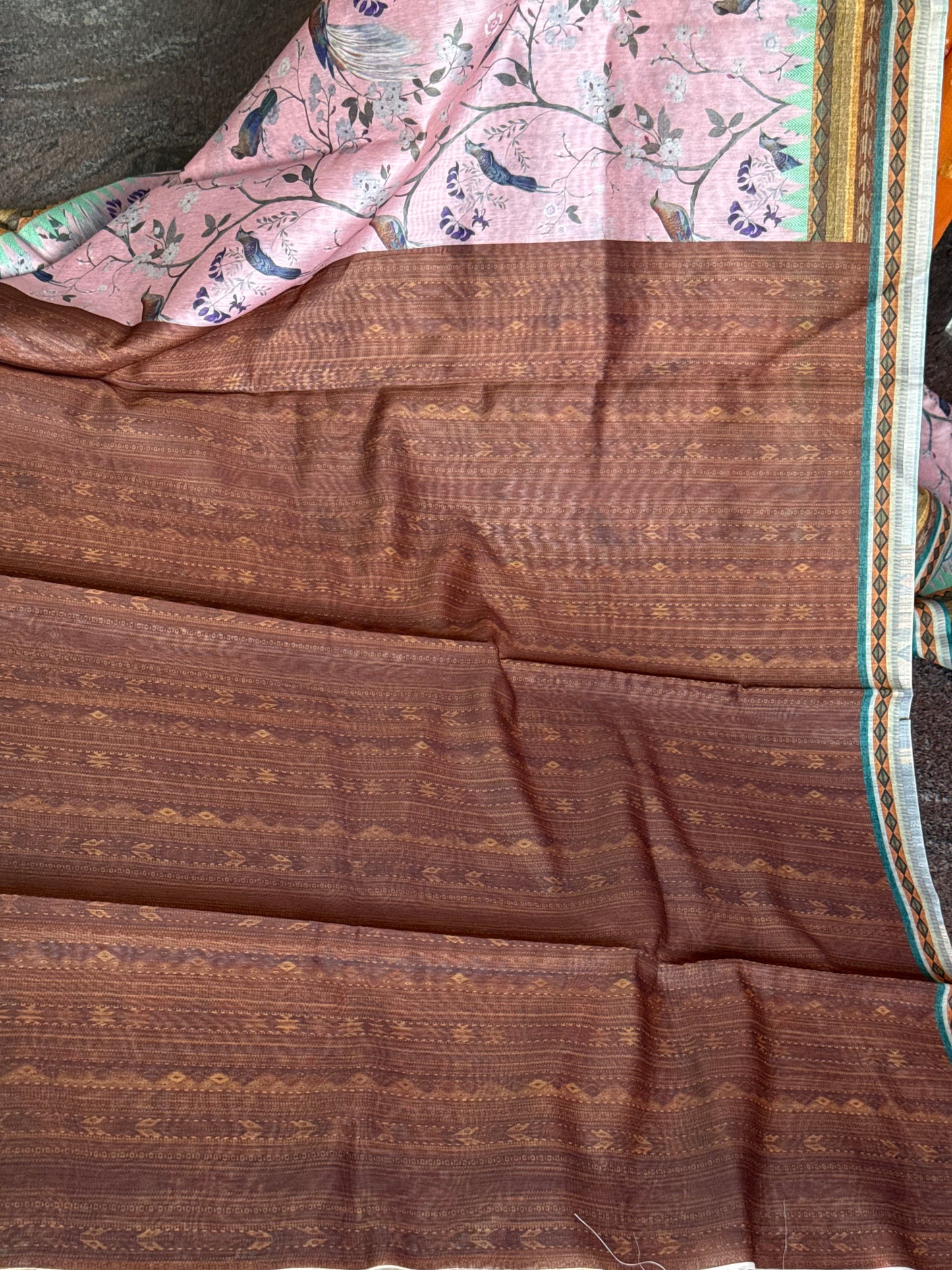 Semi matka pink silk saree