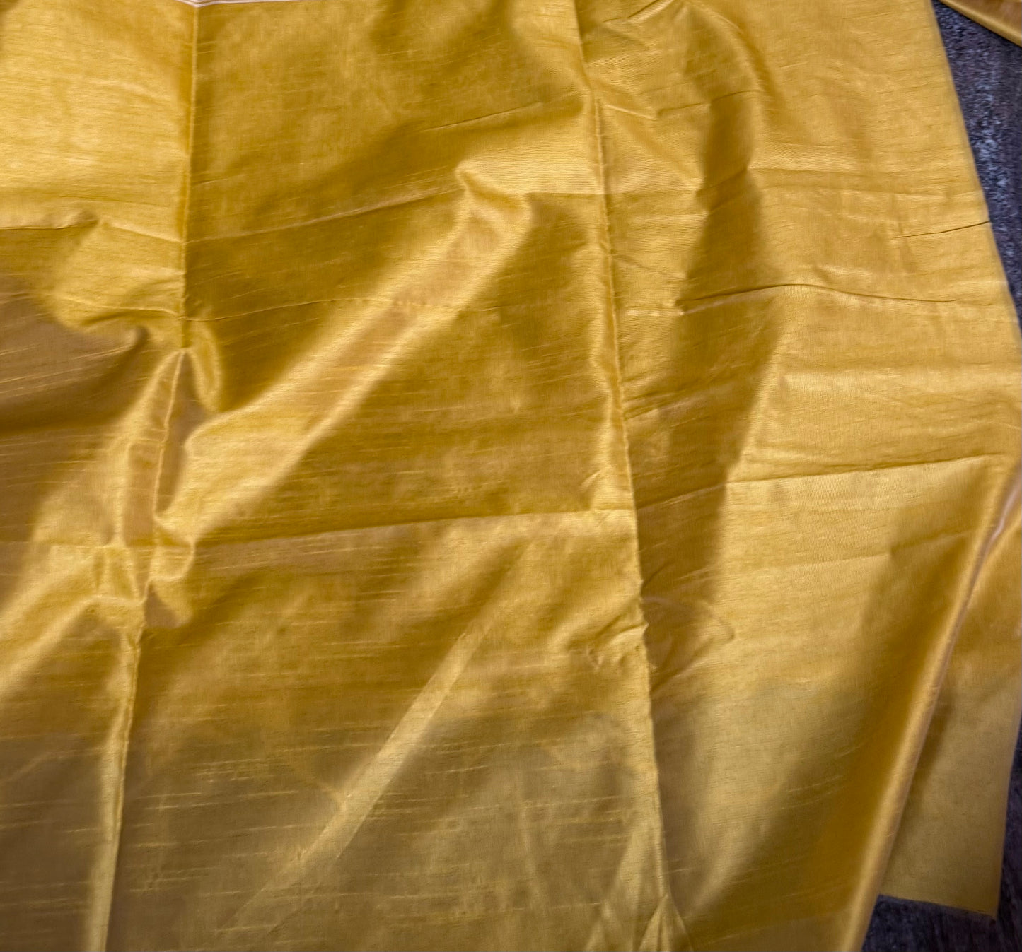 Yellow semi tussar saree