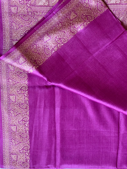 Magenta Himroo silk saree